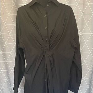 NWT Rosetta Getty black‎ button down dress
